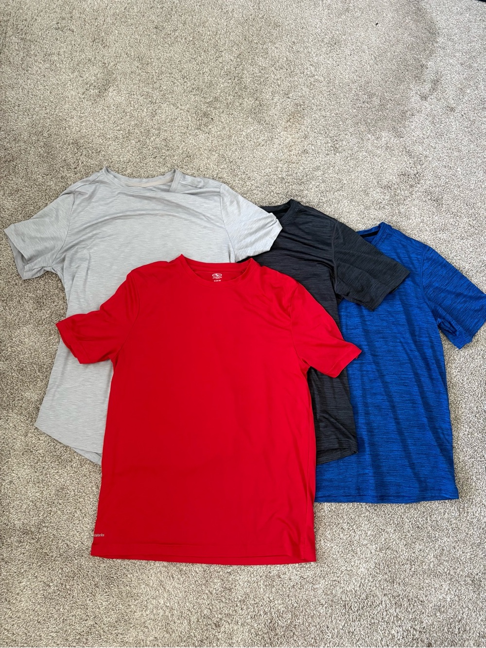 all in motion Men's Short Sleeve Crew Tees - Red, Blue, Black, Gray